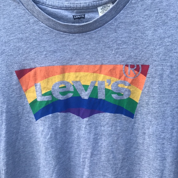 Levi T-Shirt grey Rainbow logo - Picture 2 of 7
